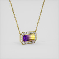 6.71 Ct. Bi Color Ametrine Pendant, 14K Yellow Gold 2