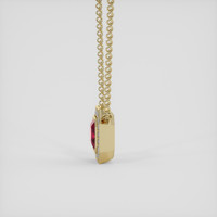 2.07 Ct. Pinkish Red Ruby Pendant, 14K Yellow Gold 3
