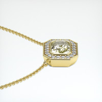 2.87 Ct. Yellow Sapphire Pendant, 14K Yellow Gold 3