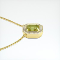 3.03 Ct. Yellow Sapphire Pendant, 14K Yellow Gold 3