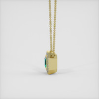 0.93 Ct. Emerald Pendant, 18K Yellow Gold 3