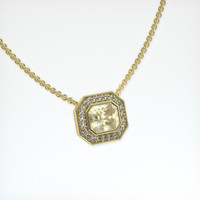 2.08 Ct. Yellow Sapphire Pendant, 18K Yellow Gold 2