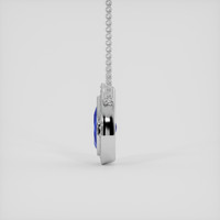 2.81 Ct. Blue Sapphire Pendant, 14K White Gold 3