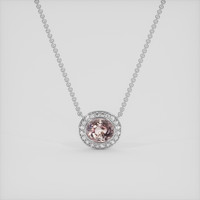 2.82 Ct. Pink Sapphire Pendant, 18K White Gold 1