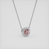 2.82 Ct. Pink Sapphire Pendant, 18K White Gold 2