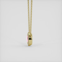 2.16 Ct. Pink Sapphire Pendant, 14K Yellow Gold 3