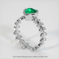 1.19 Ct. Emerald Ring, Platinum 950 2