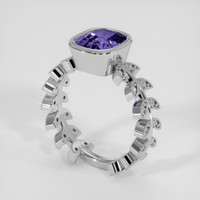 2.77 Ct. Violet Sapphire Ring, Platinum 950 2