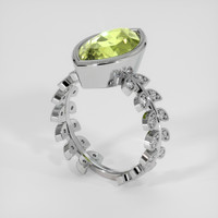 5.40 Ct. Yellowish Green Sapphire Ring, Platinum 950 2