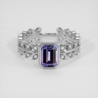 1.07 Ct. Purple Sapphire Ring, Platinum 950 1