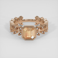 1.96 Ct. Peach Sapphire Ring, 14K Rose Gold 1