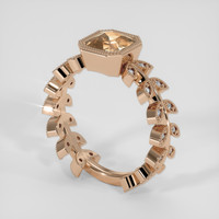 1.96 Ct. Peach Sapphire Ring, 14K Rose Gold 2