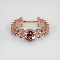 1.45 Ct. Peach Malaya Garnet Ring, 18K Rose Gold 1
