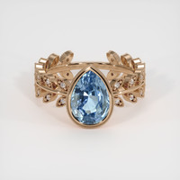 3.02 Ct. Blue Sapphire Ring, 18K Rose Gold 1