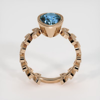 3.02 Ct. Blue Sapphire Ring, 18K Rose Gold 3