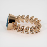 3.02 Ct. Blue Sapphire Ring, 18K Rose Gold 4
