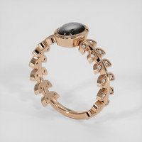 2.00 Ct. Black Sapphire Ring, 18K Rose Gold 2