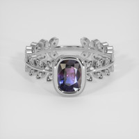 1.26 Ct. Bi Color / Parti Sapphire Ring, Silver 1