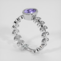 1.07 Ct. Violet Sapphire Ring, 10K White Gold 2