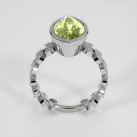 5.40 Ct. Yellowish Green Sapphire Ring, 10K White Gold 3