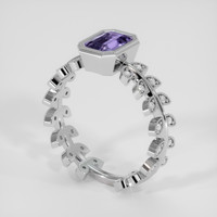 1.07 Ct. Purple Sapphire Ring, 10K White Gold 2