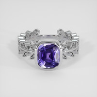 2.77 Ct. Violet Sapphire Ring, 14K White Gold 1