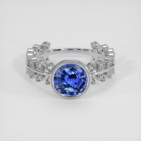 1.69 Ct. Blue Sapphire Ring, 14K White Gold 1