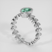 1.13 Ct. Bluish Green Sapphire Ring, 14K White Gold 2