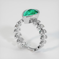 3.23 Ct. Emerald Ring, 18K White Gold 2