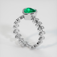 1.19 Ct. Emerald Ring, 18K White Gold 2