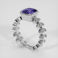 2.77 Ct. Violet Sapphire Ring, 18K White Gold 2