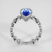 3.39 Ct. Blue Sapphire Ring, 18K White Gold 3