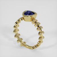 1.08 Ct. Blue Sapphire Ring, 14K Yellow Gold 2