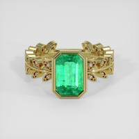 2.26 Ct. Emerald Ring, 18K Yellow Gold 1
