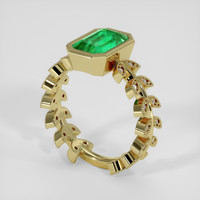 2.26 Ct. Emerald Ring, 18K Yellow Gold 2