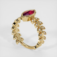 1.14 Ct. Ruby Ring, 18K Yellow Gold 2