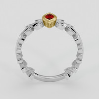 0.23 Ct. Ruby Ring, 14K Yellow & White 3