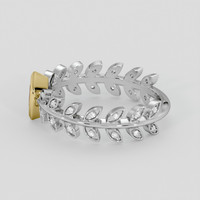 0.23 Ct. Ruby Ring, 14K Yellow & White 4