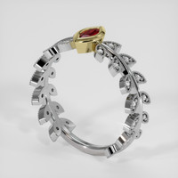 0.23 Ct. Ruby Ring, 18K Yellow & White 2
