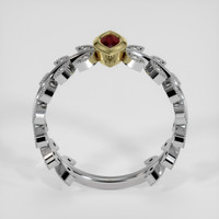0.23 Ct. Ruby Ring, 18K Yellow & White 3