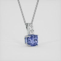 3.02 Ct. Violet Sapphire Pendant, 14K White Gold 2