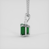 5.12 Ct. Emerald Pendant, 18K White Gold 3