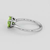 2.31 Ct. Green (Lime Green) Peridot Ring, Platinum 950 4