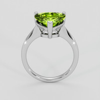 4.47 Ct. Yellowish Green Peridot Ring, Platinum 950 3