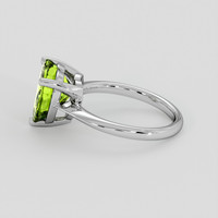 4.47 Ct. Yellowish Green Peridot Ring, Platinum 950 4