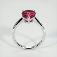 2.06 Ct. Pinkish Red Rubellite Tourmaline Ring, Platinum 950 3