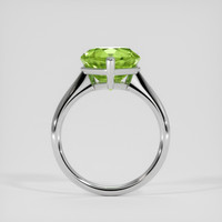 4.56 Ct. Green (Lime Green) Peridot Ring, Silver 3