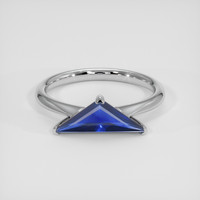 0.75 Ct. Blue Sapphire Ring, Silver 1