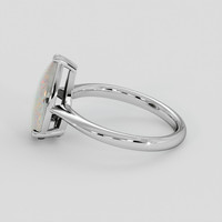 1.20 Ct. Multi Color White Opal (Light Opal) Ring, 10K White Gold 4