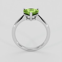 2.31 Ct. Green (Lime Green) Peridot Ring, 14K White Gold 3